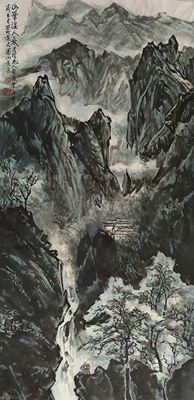 黎越常作品7       《山翠人衣》